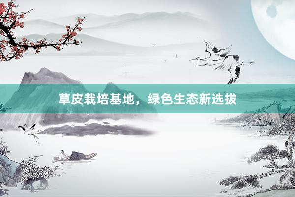草皮栽培基地,绿色生态新选拔