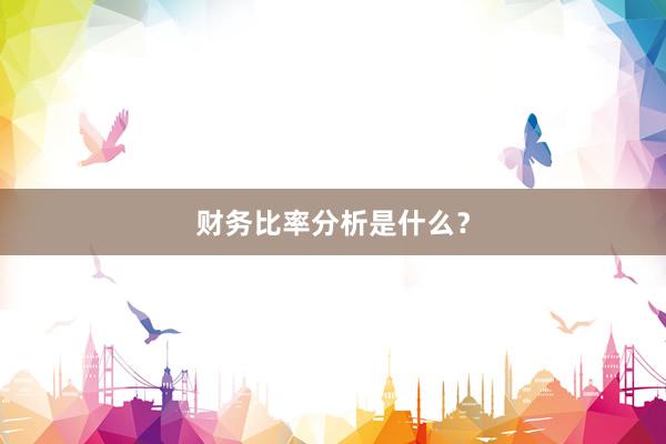 财务比率分析是什么?